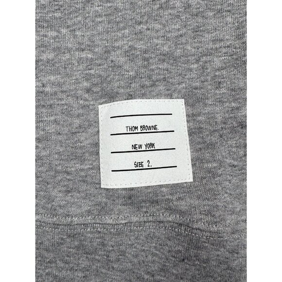 Excellent Thom Browne Grey Stripe 4 Bar Sweatshirt Crew Mens Size 2 S Cotton - Picture 7 of 12